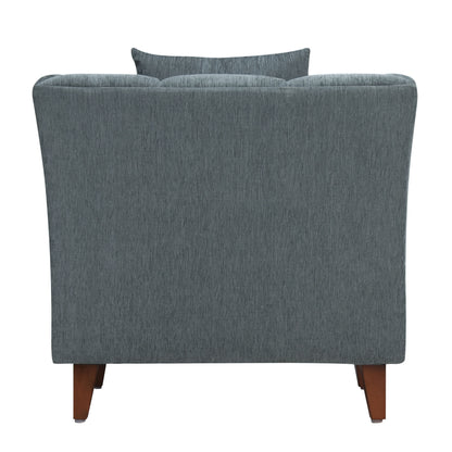 Zeel Fabric Sofa with Throw Cushion - Grey