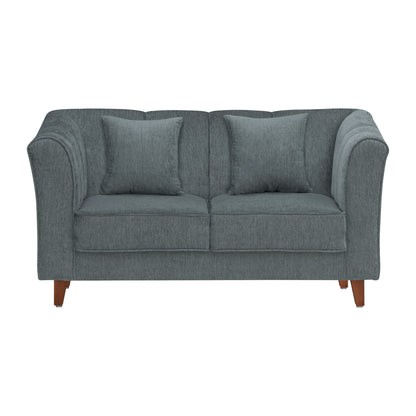 Zeel Fabric Sofa with Throw Cushion - Grey