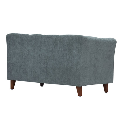 Zeel Fabric Sofa with Throw Cushion - Grey