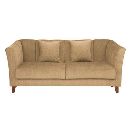 Zeel Fabric Sofa with Throw Cushion - Brown