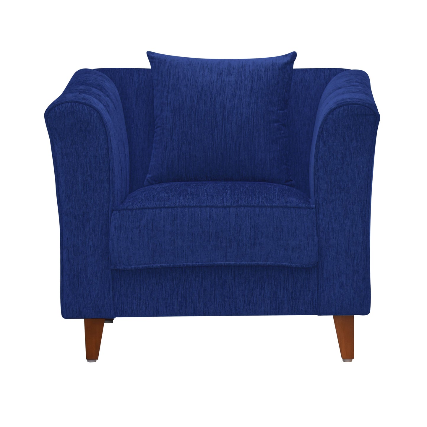 Zeel Fabric Sofa with Throw Cushion - Blue