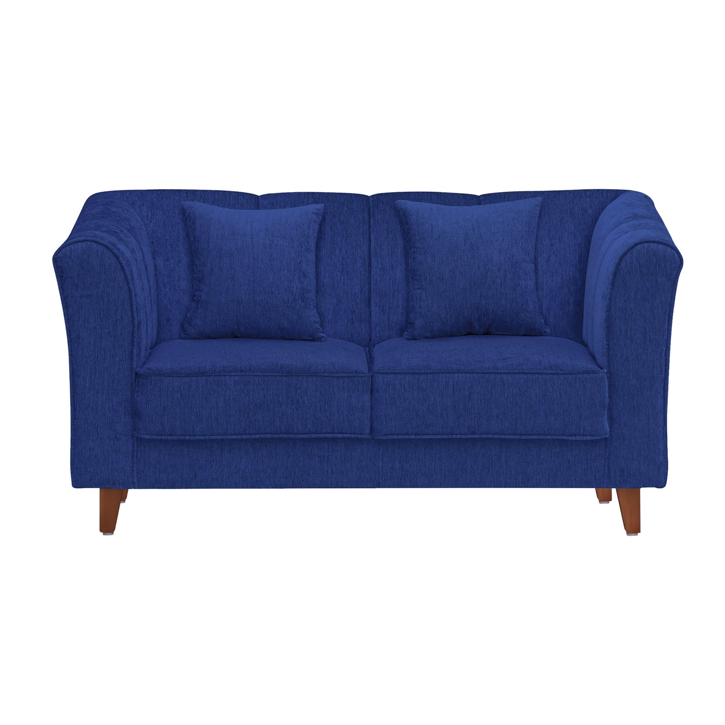 Zeel Fabric Sofa with Throw Cushion - Blue