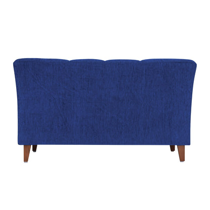 Zeel Fabric Sofa with Throw Cushion - Blue