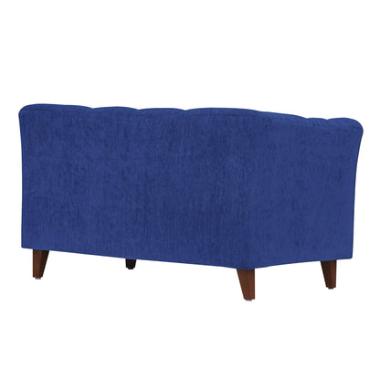 Zeel Fabric Sofa with Throw Cushion - Blue