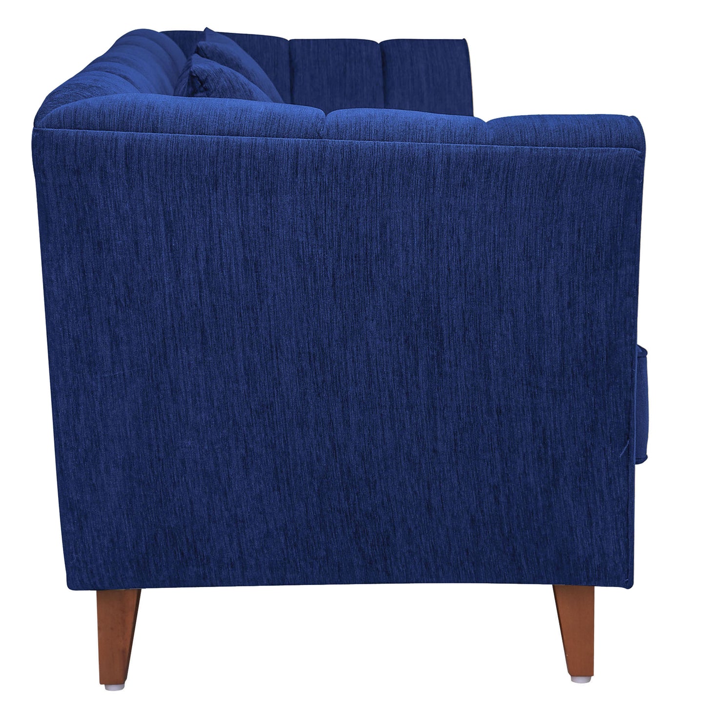 Zeel Fabric Sofa with Throw Cushion - Blue