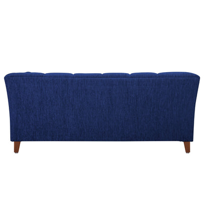 Zeel Fabric Sofa with Throw Cushion - Blue