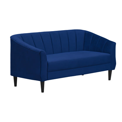 Persia Velvet Fabric Sofa - Blue