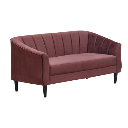 Persia Velvet Fabric Sofa - Dark Pink