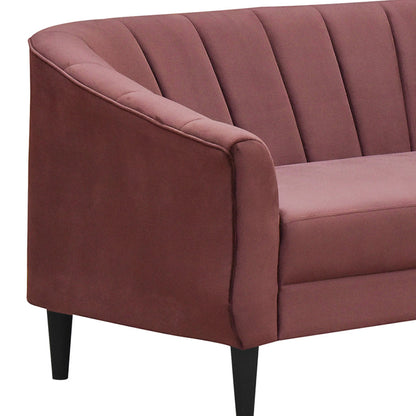 Persia Velvet Fabric Sofa - Dark Pink