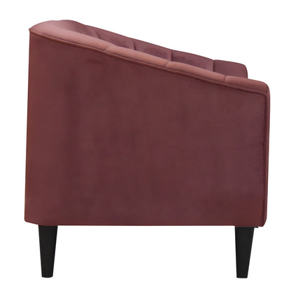 Persia Velvet Fabric Sofa - Dark Pink