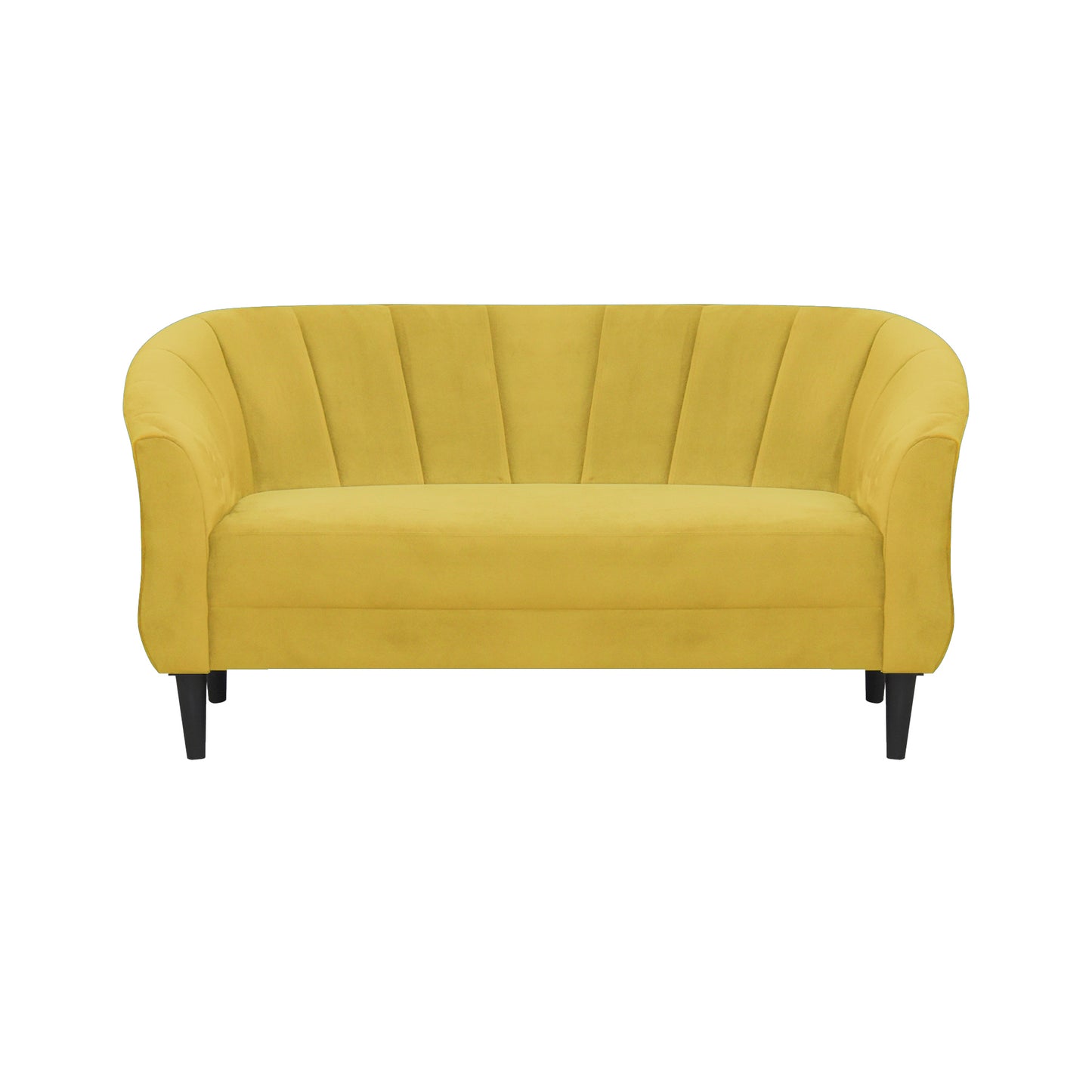 Persia Velvet Fabric Sofa - Yellow