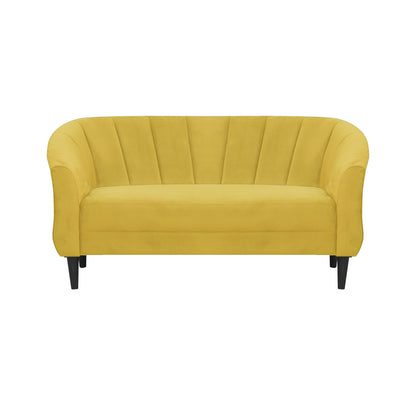 Persia Velvet Fabric Sofa - Yellow