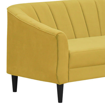 Persia Velvet Fabric Sofa - Yellow