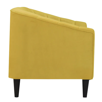 Persia Velvet Fabric Sofa - Yellow