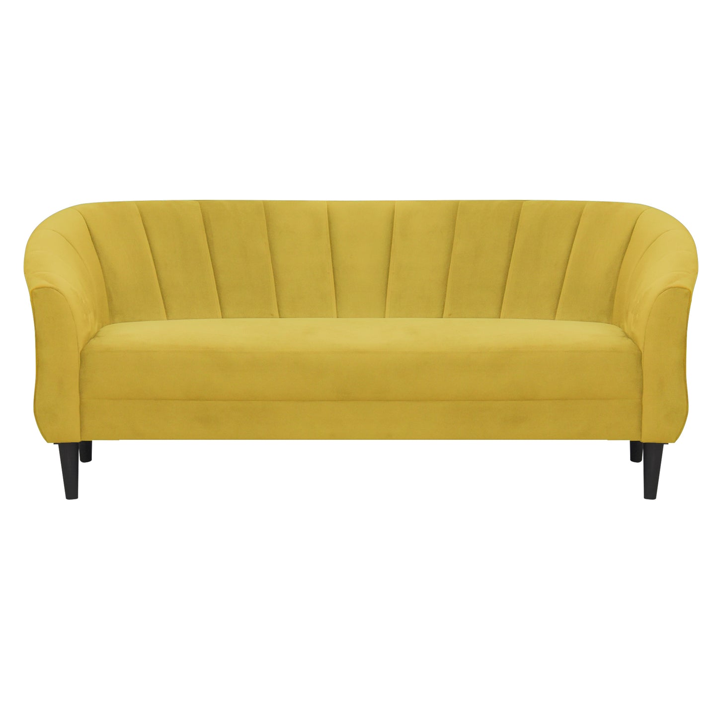 Persia Velvet Fabric Sofa - Yellow