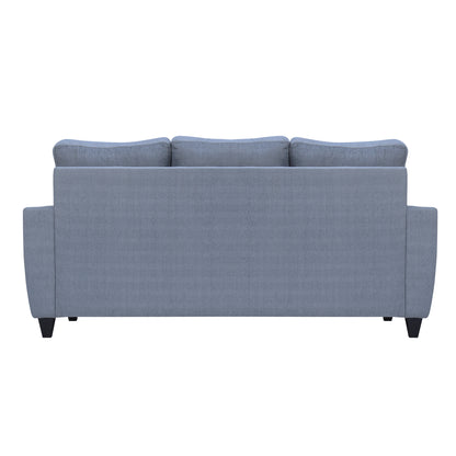 Tayson Fabric 2 Seater + Lounger Corner Sofa - Grey