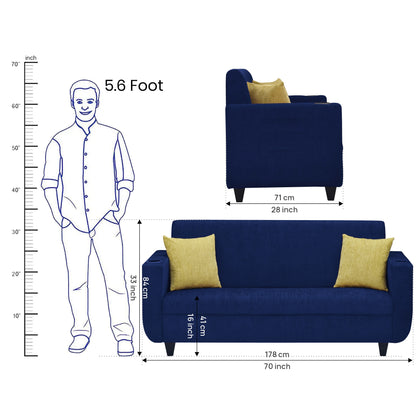 Nikon Fabric Sofa - Blue