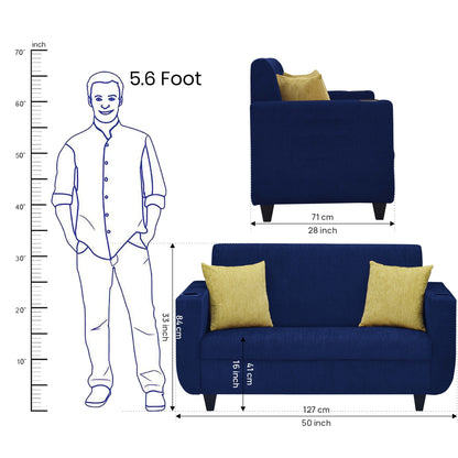 Nikon Fabric Sofa - Blue