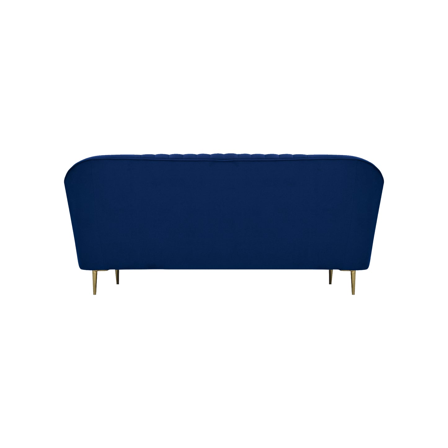 Nikia Quilted Back Fabric Sofa - Blue