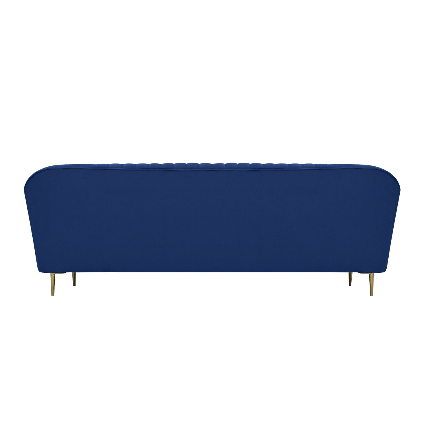 Nikia Quilted Back Fabric Sofa - Blue