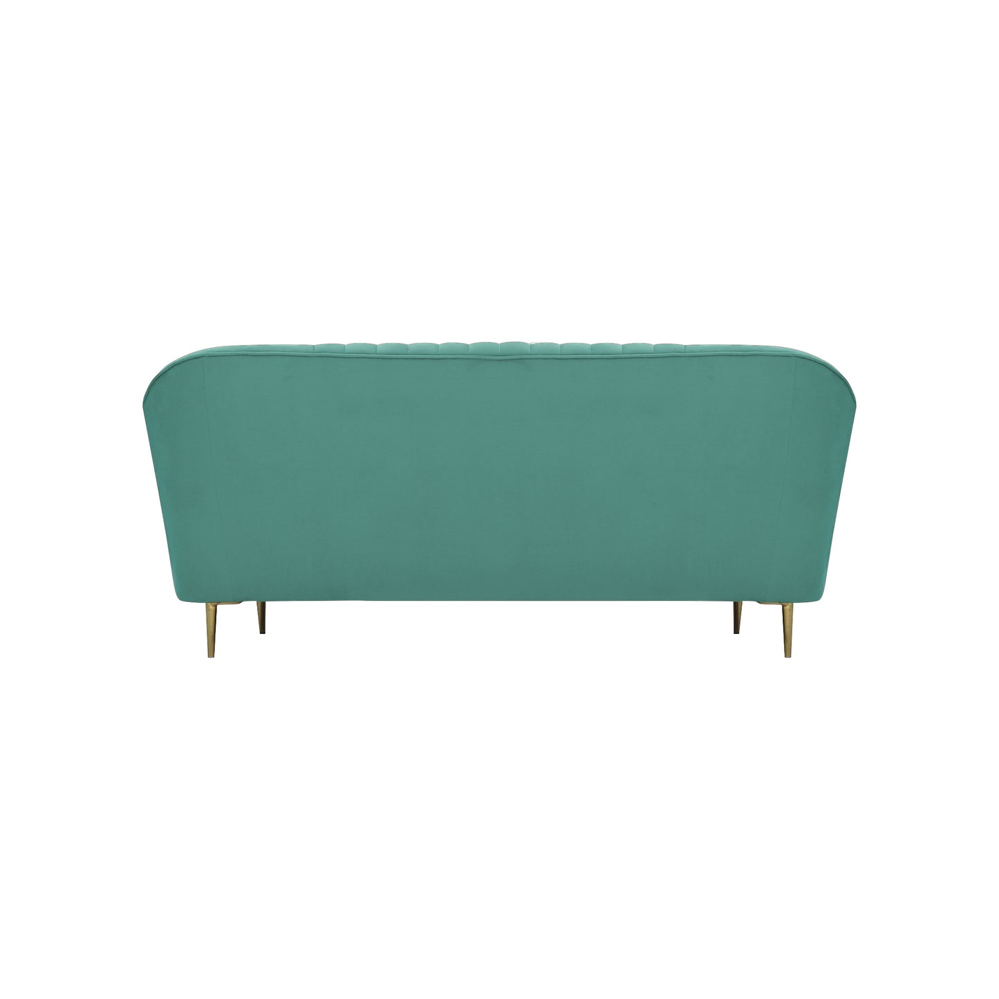 Nikia Quilted Back Fabric Sofa - Sea Green