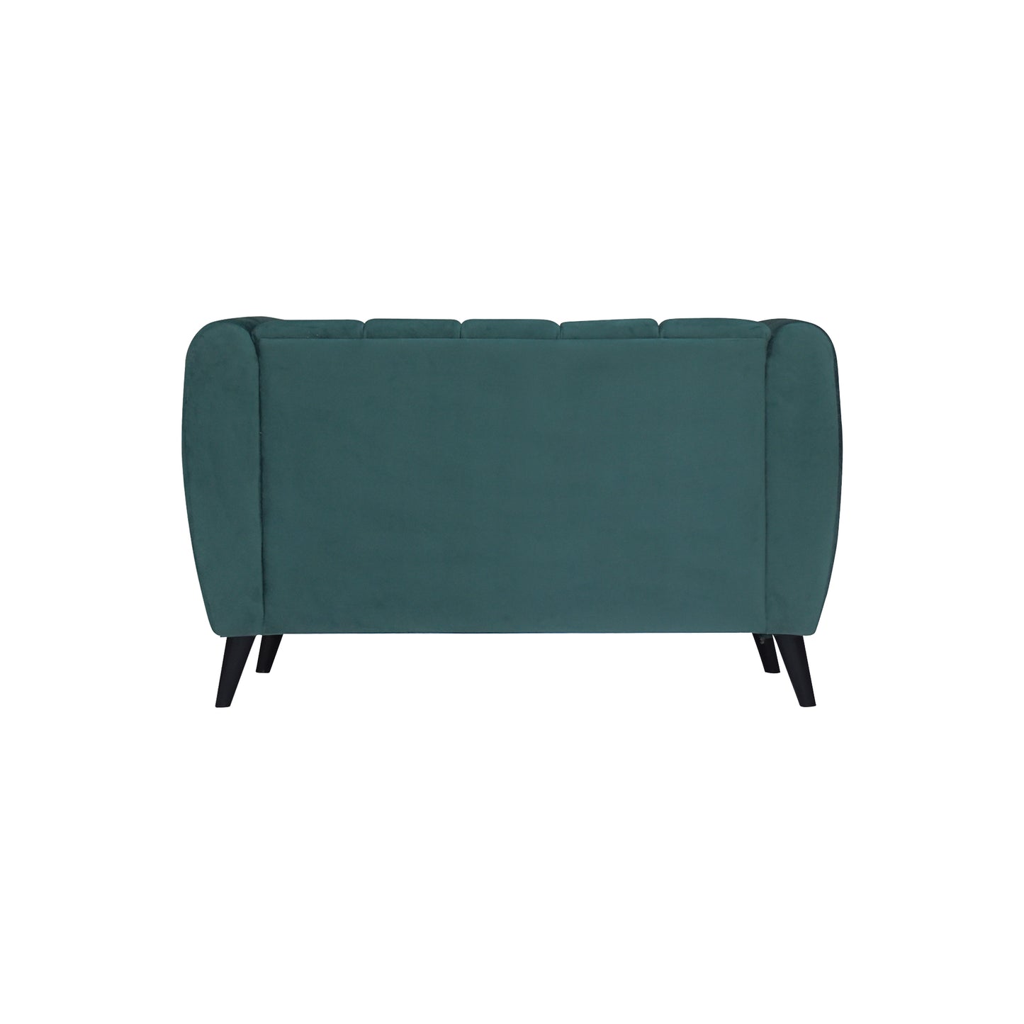 Cleo Quilted Back Velvet Fabric Sofa - Green