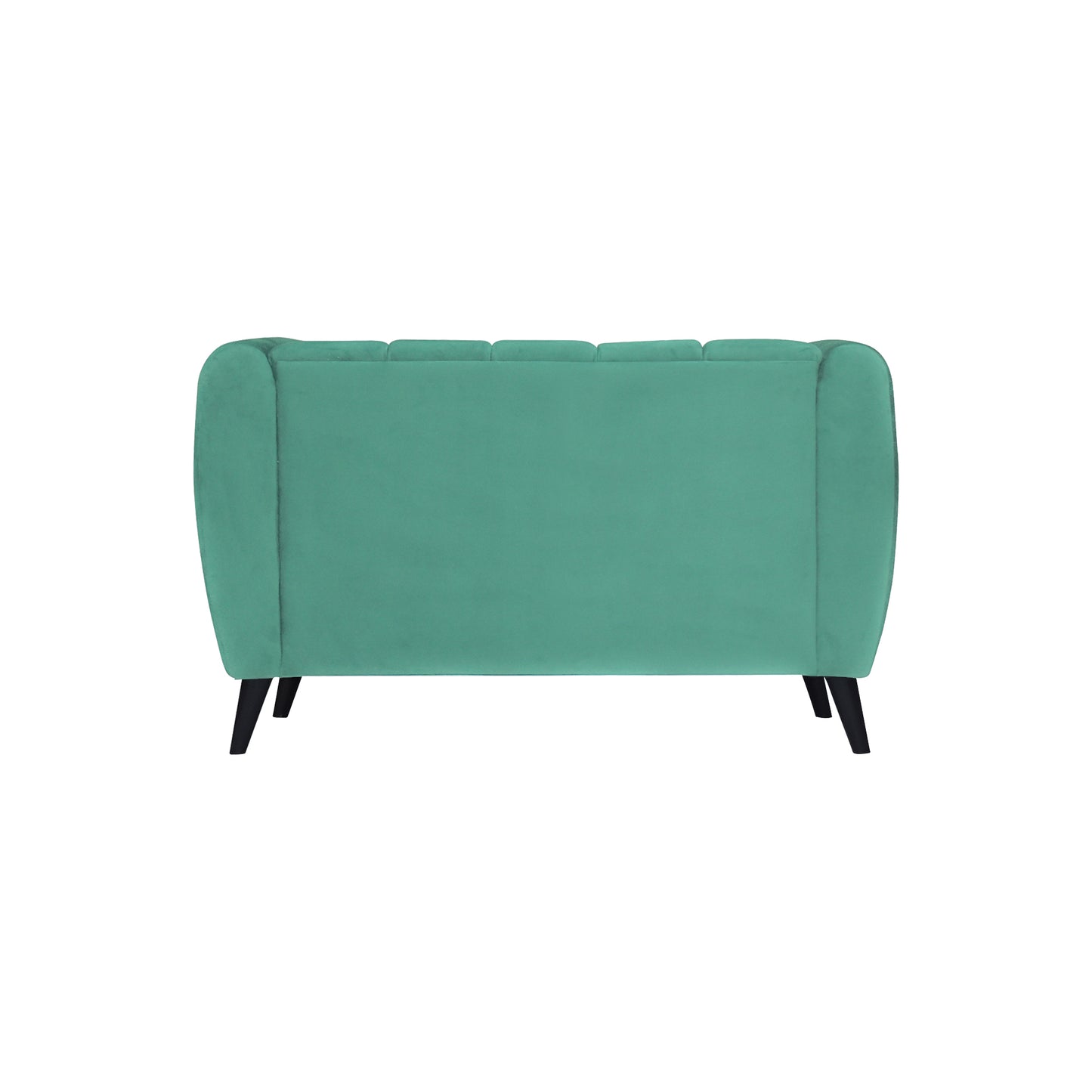 Cleo Quilted Back Velvet Fabric Sofa - Sea Green