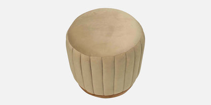 Jewel Tufted Ottoman/Pouffee - Beige