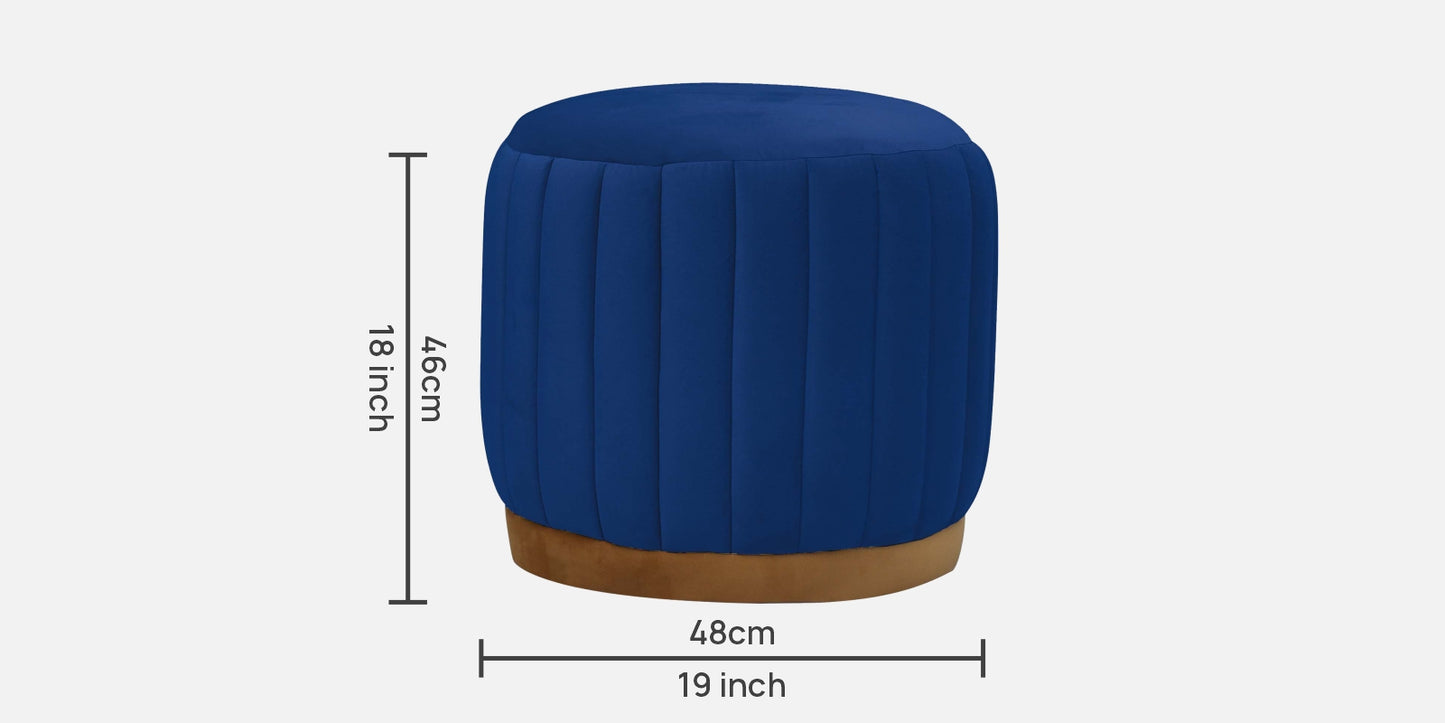 Jewel Tufted Ottoman/Pouffee - Blue