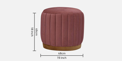 Jewel Tufted Ottoman/Pouffee - Dark Pink