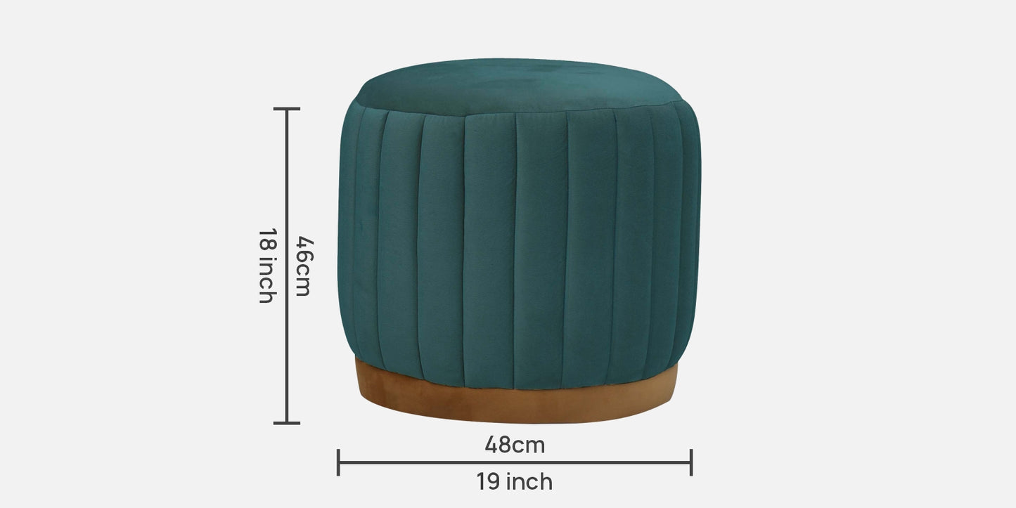 Jewel Tufted Ottoman/Pouffee - Green