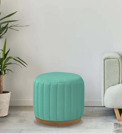 Jewel Tufted Ottoman/Pouffee - Sea Green