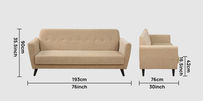 Kyler Fabric Sofa- Beige