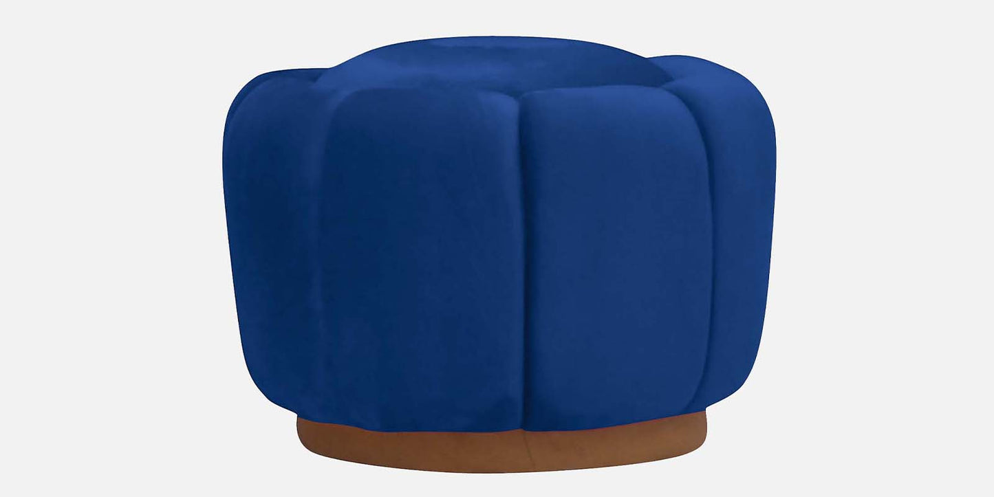 Lux Fabric Ottoman- Blue