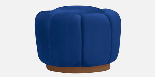 Lux Fabric Ottoman- Blue