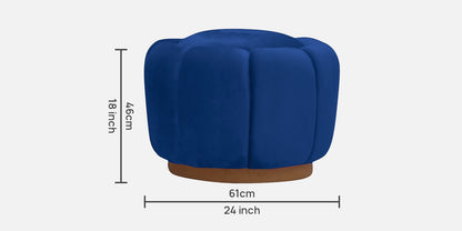 Lux Fabric Ottoman- Blue