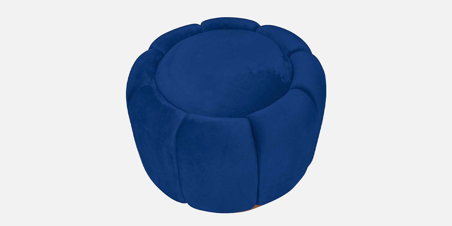 Lux Fabric Ottoman- Blue