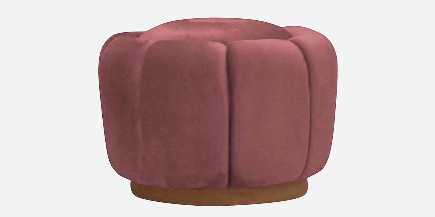 Lux Fabric Ottoman- Dark Pink