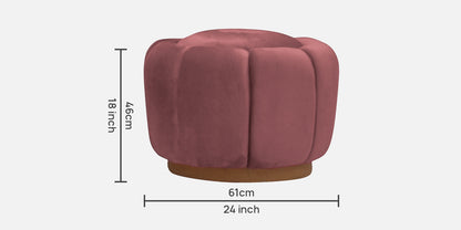 Lux Fabric Ottoman- Dark Pink