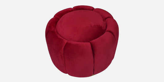 Lux Fabric Ottoman- Red