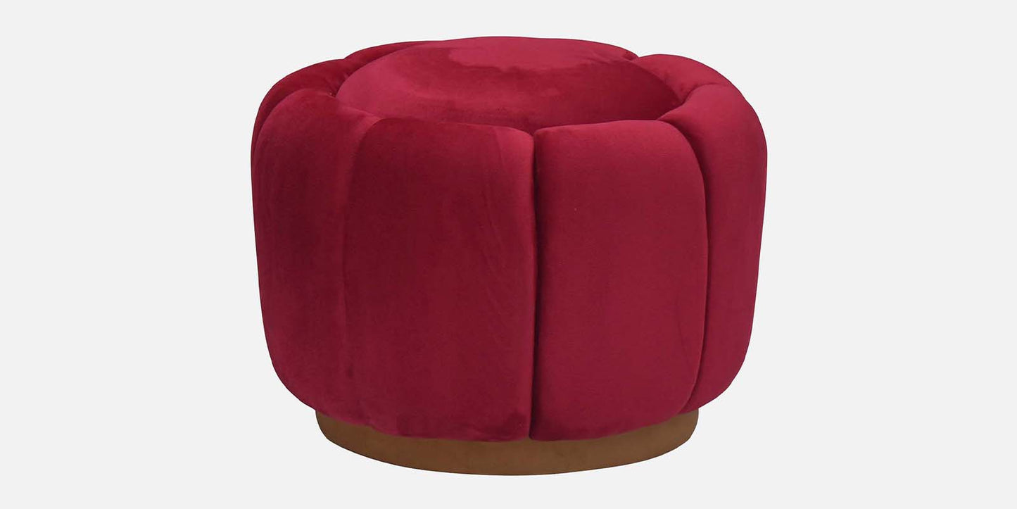 Lux Fabric Ottoman- Red