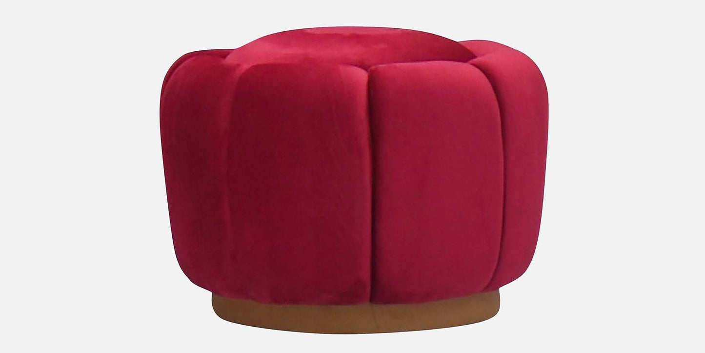 Lux Fabric Ottoman- Red