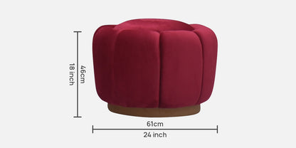 Lux Fabric Ottoman- Red