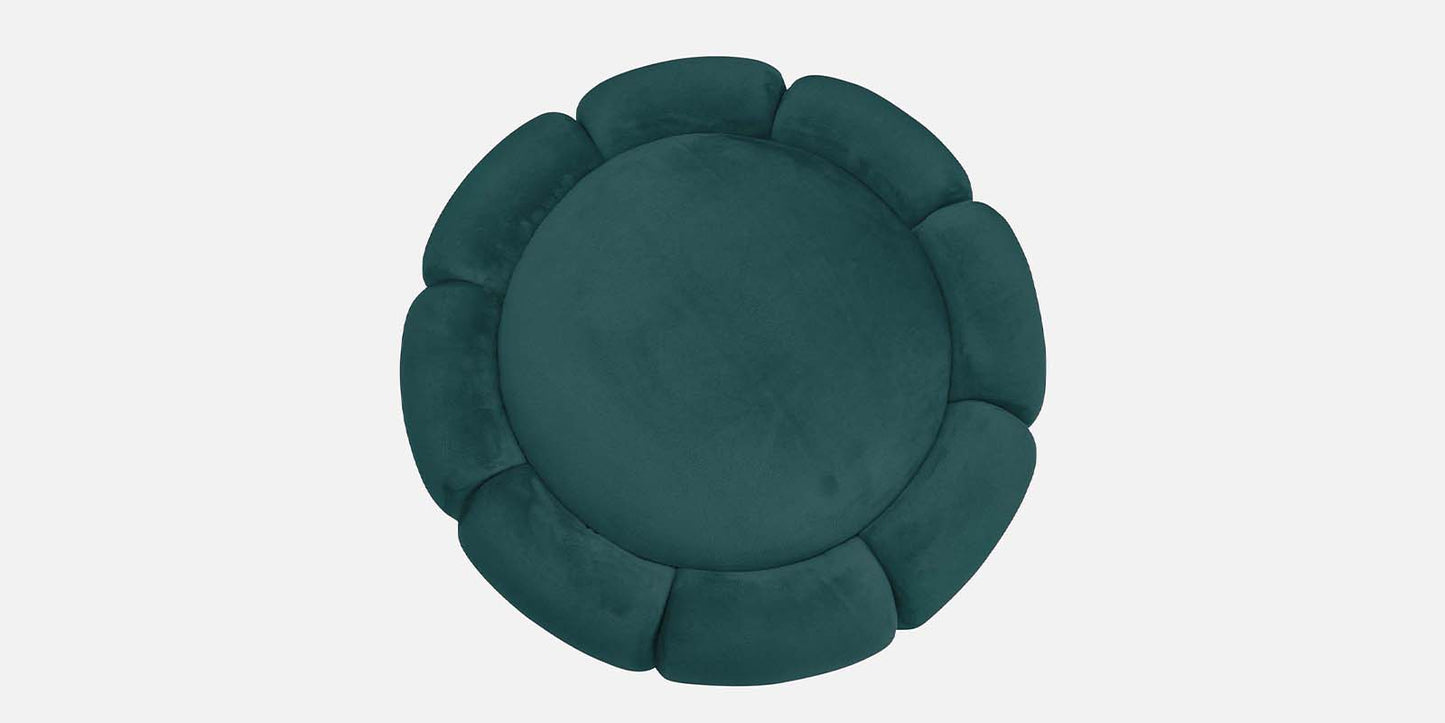 Lux Fabric Ottoman- Green