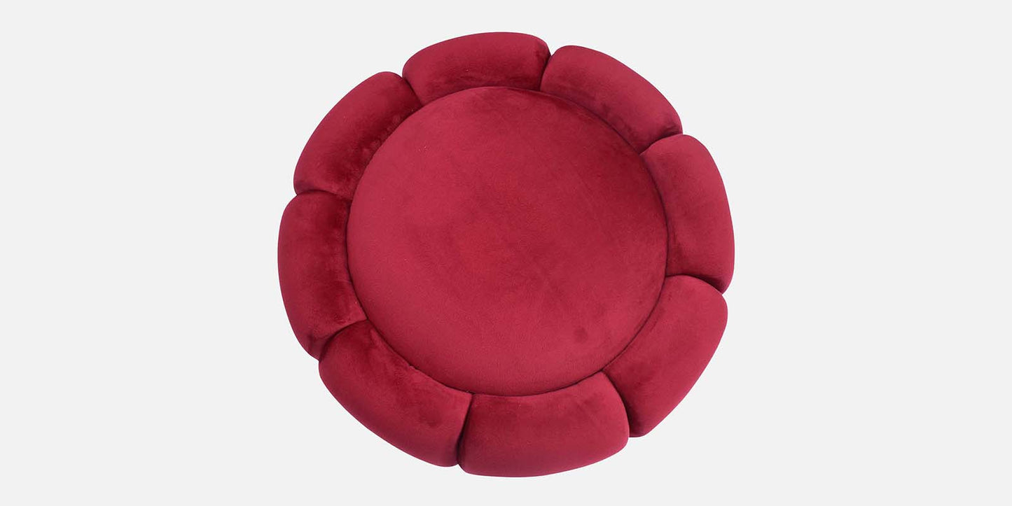 Lux Fabric Ottoman- Red