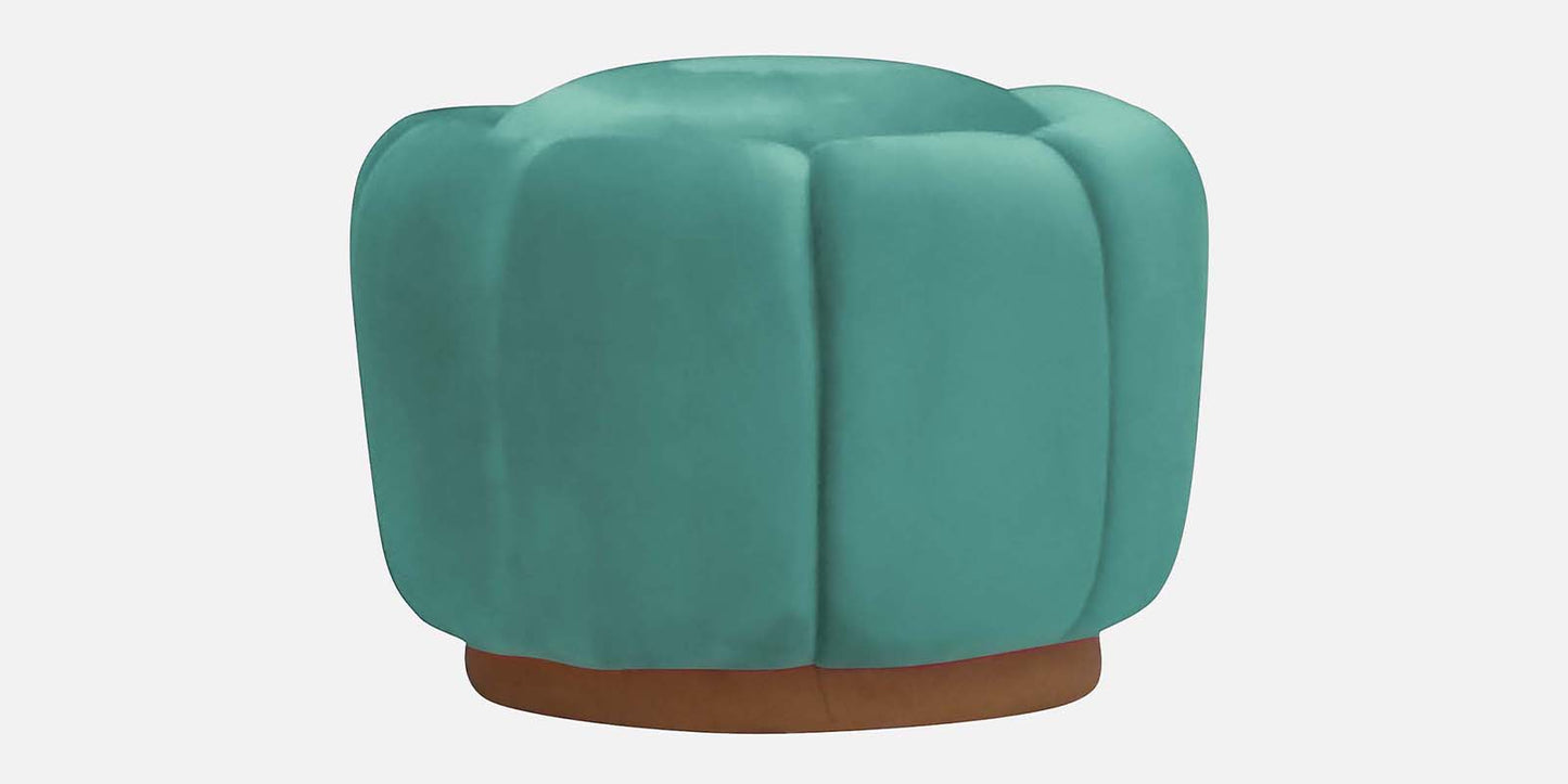 Lux Fabric Ottoman- Sea Green