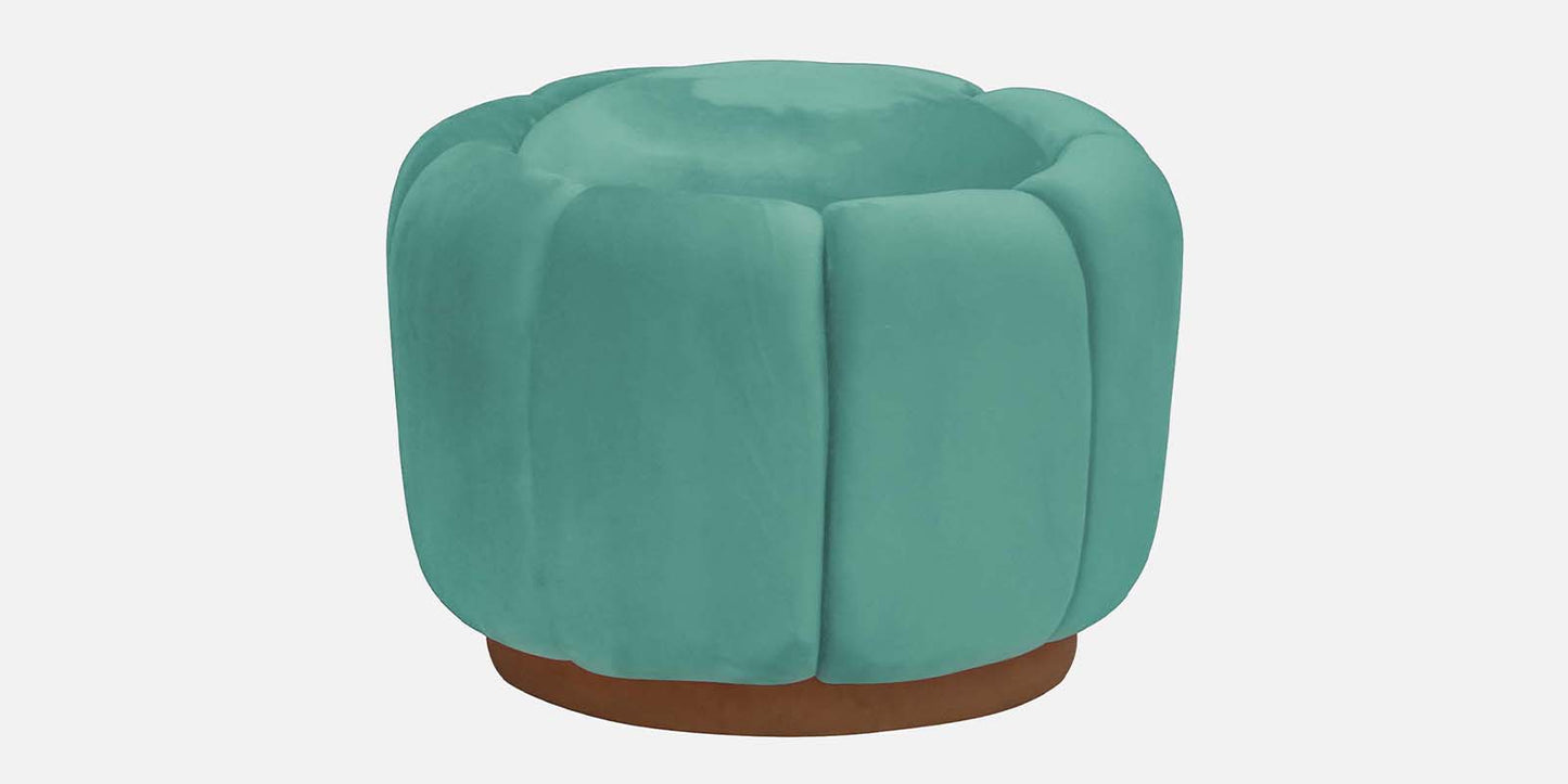 Lux Fabric Ottoman- Sea Green