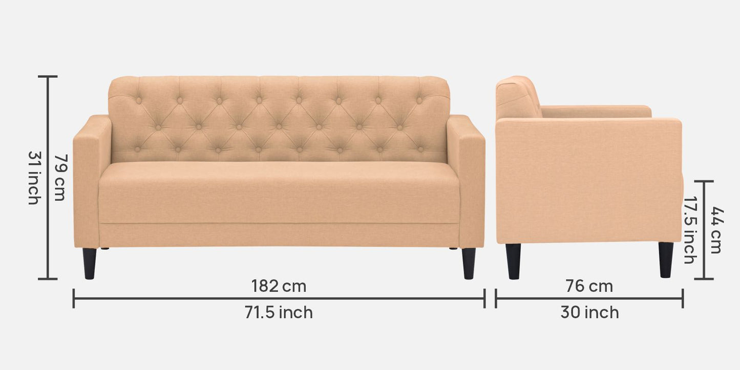 Eden Tufted Back Sofa - ORANGE