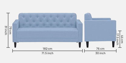 Eden Tufted Back Sofa - BLUE