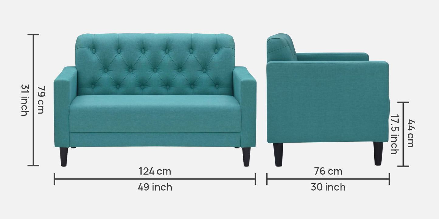 Eden Tufted Back Sofa - GREEN